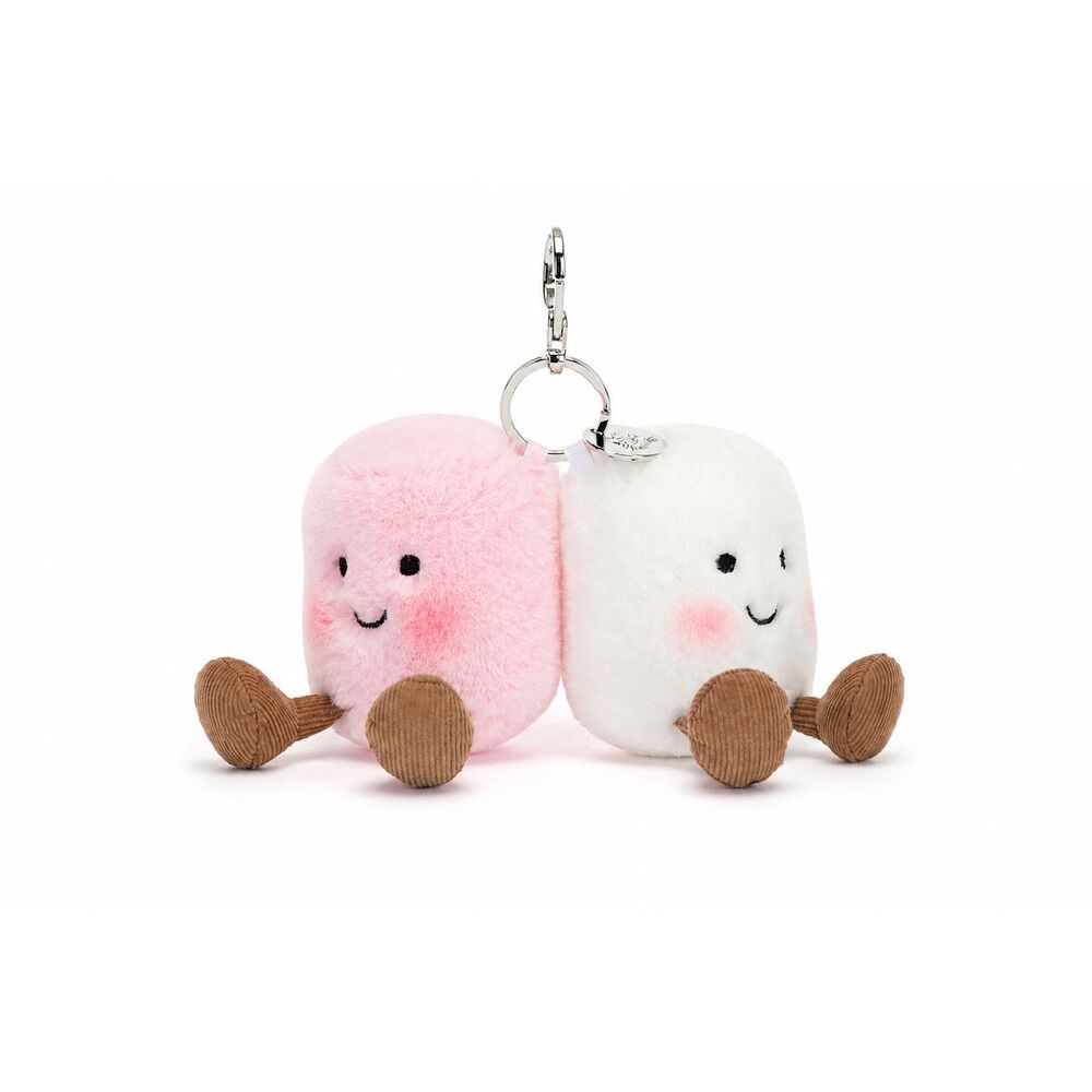 NWT Jellycat Amuseables Pair Of Marshmallows Bag Charm